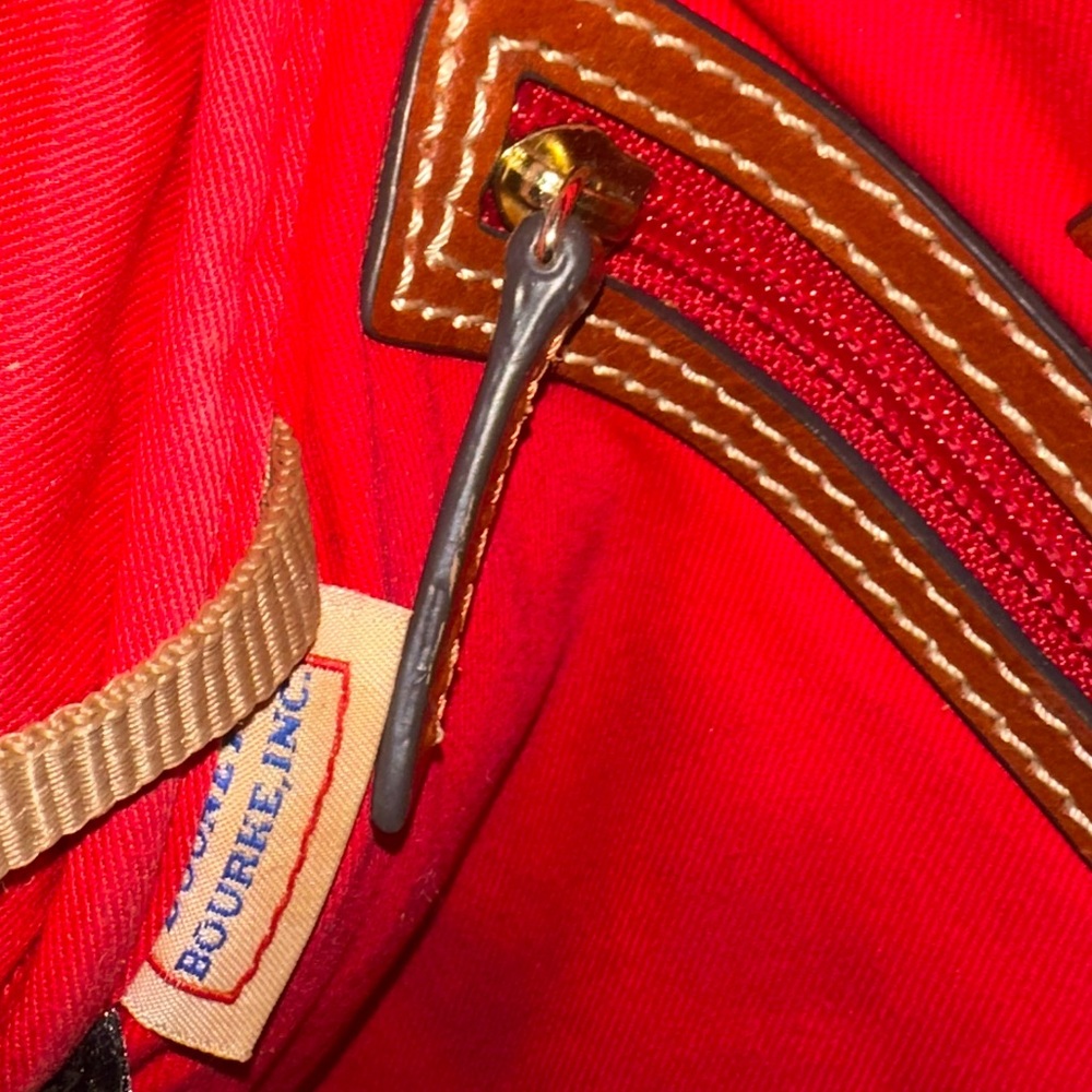 Dooney and Burke Charcoal Leather Backpack - Picture 9 of 10